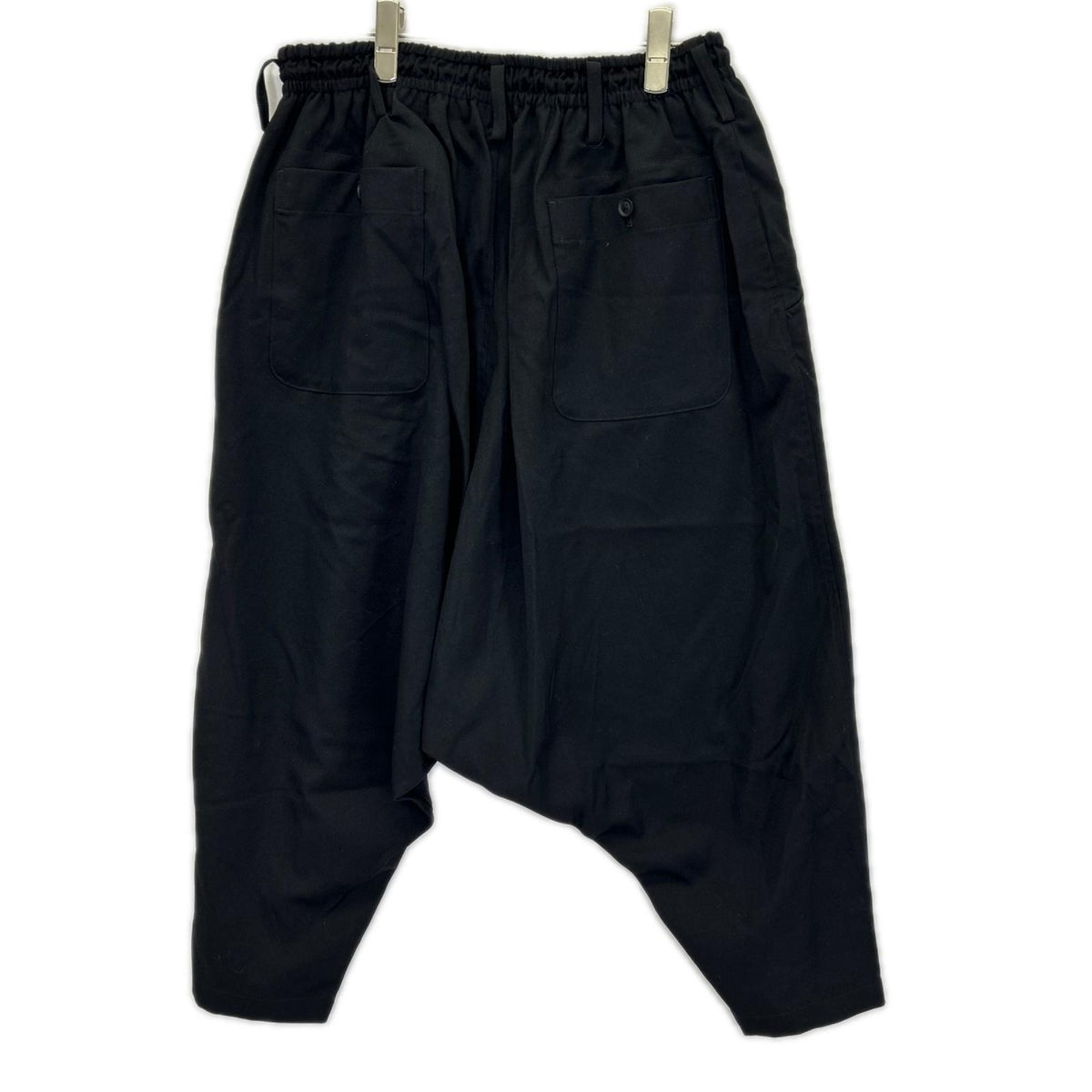 Yohji Yamamoto POUR HOMME ヨウジヤマモトプールオム HZ-P09-100 23SS ブラック ウール100 サルエルパンツ ボトムス