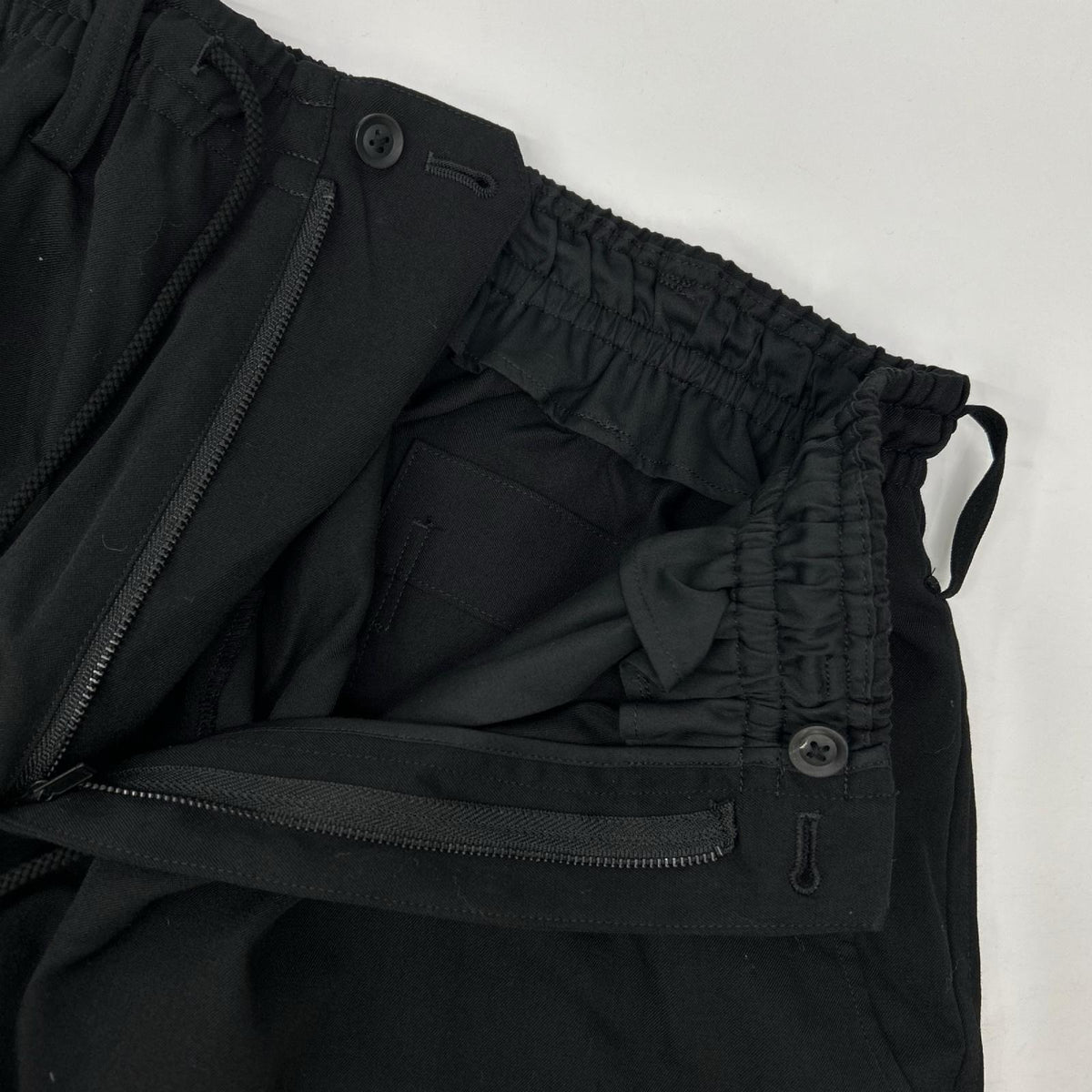 Yohji Yamamoto POUR HOMME ヨウジヤマモトプールオム HZ-P09-100 23SS ブラック ウール100 サルエルパンツ ボトムス