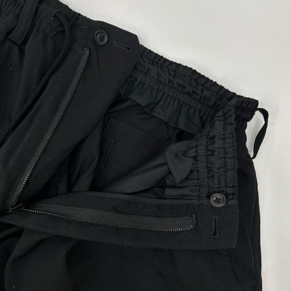 Yohji Yamamoto POUR HOMME ヨウジヤマモトプールオム HZ-P09-100 23SS ブラック ウール100 サルエルパンツ ボトムス