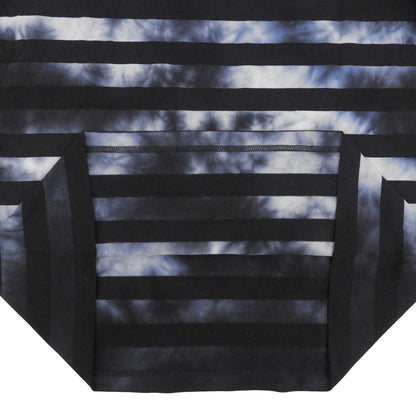 Yohji Yamamoto POUR HOMME ヨウジヤマモトプールオム Tie-Dye Stripe T-Shirt タイダイボーダーTシャツ メンズ 黒×青 3 HZ-T38-099 23SS トップス
