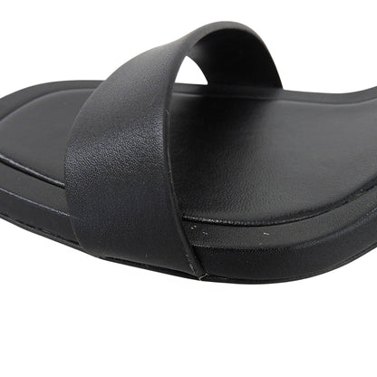 JIMMY CHOO ジミーチュウ 美品 HAWKE70 チャンキーヒール サンダル シューズ レディース ブラック×ゴールド金具 37 ブラック/ゴールド シューズ