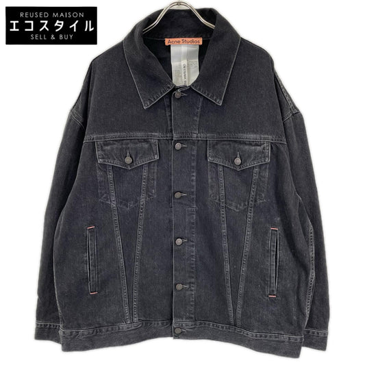 ACNE STUDIOS アクネ ストゥディオズ FN-UX-OUTW000049 ブラック コットン オーバーサイズ デニムジャケット ジャケット