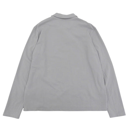 ATTACHMENT アタッチメント 美品 オーガニックコットン オリジナル鹿の子 ソフトピケ L/S ポロシャツ メンズ グレー 4 MCKZ0177086998 トップス