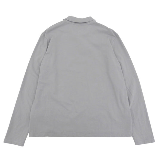 ATTACHMENT アタッチメント 美品 オーガニックコットン オリジナル鹿の子 ソフトピケ L/S ポロシャツ メンズ グレー 4 MCKZ0177086998 トップス