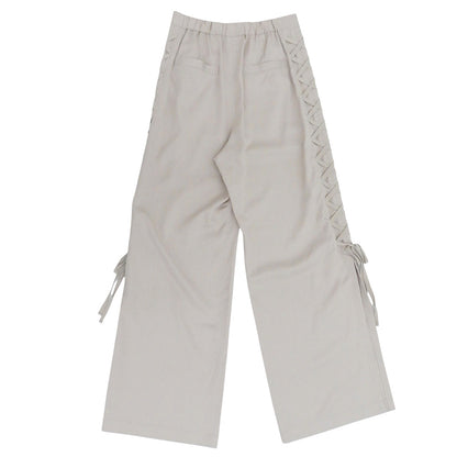 GRACE CONTINENTAL グレースコンチネンタル 新品同様 サイドレースアップパンツ ボトムス レディース ベージュ 36 0121211053 ボトムス