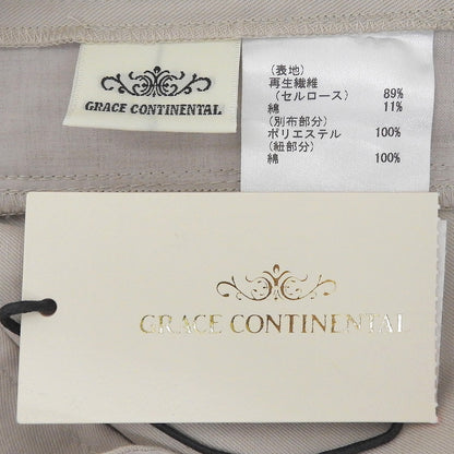 GRACE CONTINENTAL グレースコンチネンタル 新品同様 サイドレースアップパンツ ボトムス レディース ベージュ 36 0121211053 ボトムス