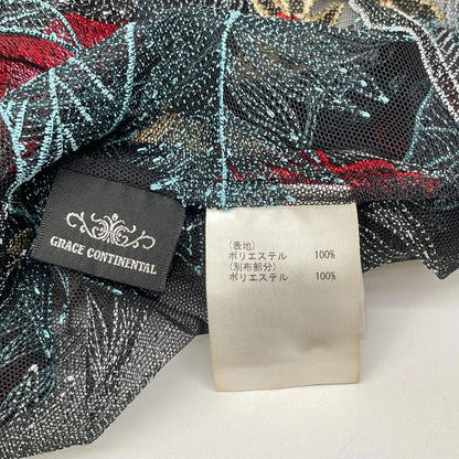 GRACE CONTINENTAL グレースコンチネンタル 0120231087 ブラック ボタニカルバード刺繍 ロング丈ワンピース ワンピース