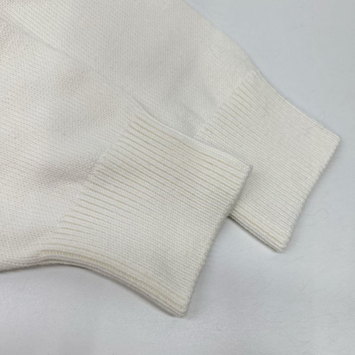 EVERY DAY I LIKE エブリデイアイライク 25年製 ホワイト コットン100 クルーネック ベーシック ニット トップス