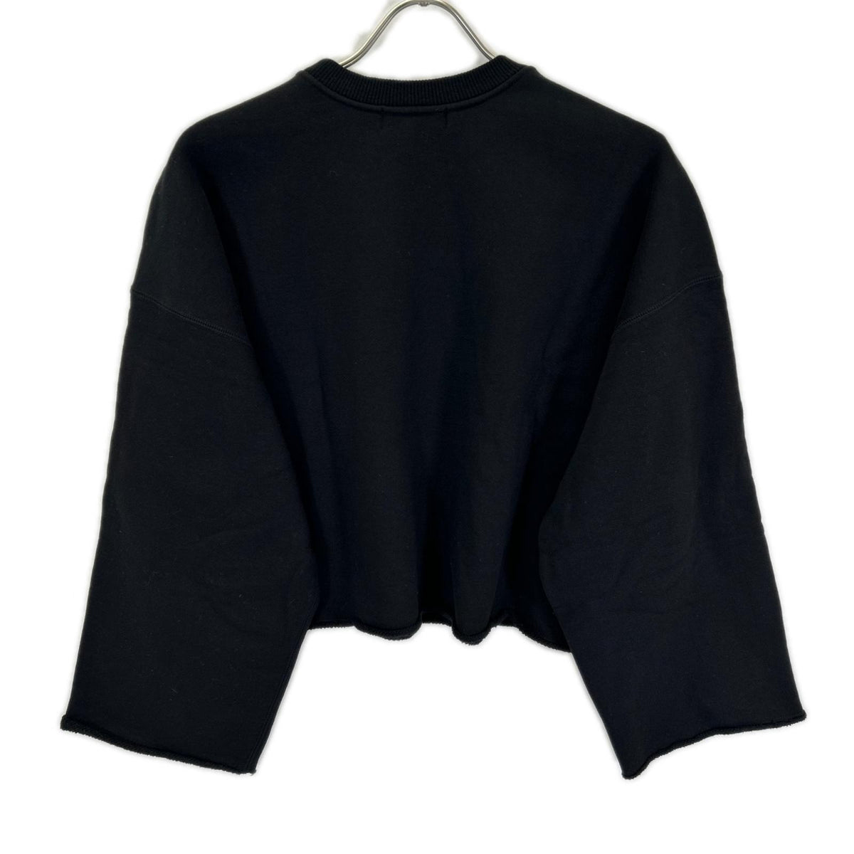 SACRA サクラ ブラック プレミアム フリース クロップド トップ トップス