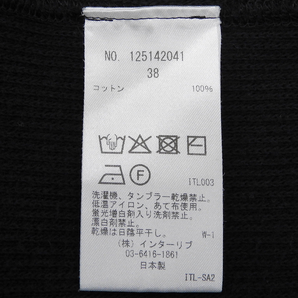 SACRA サクラ 美品 ダブルフェイス コットン ワンピース レディース 黒 ブラック 38 ワンピース