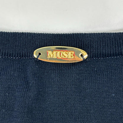 MUSE ミューズ ネイビー WISH クルーネック ロングスリーブプルオーバー トップス