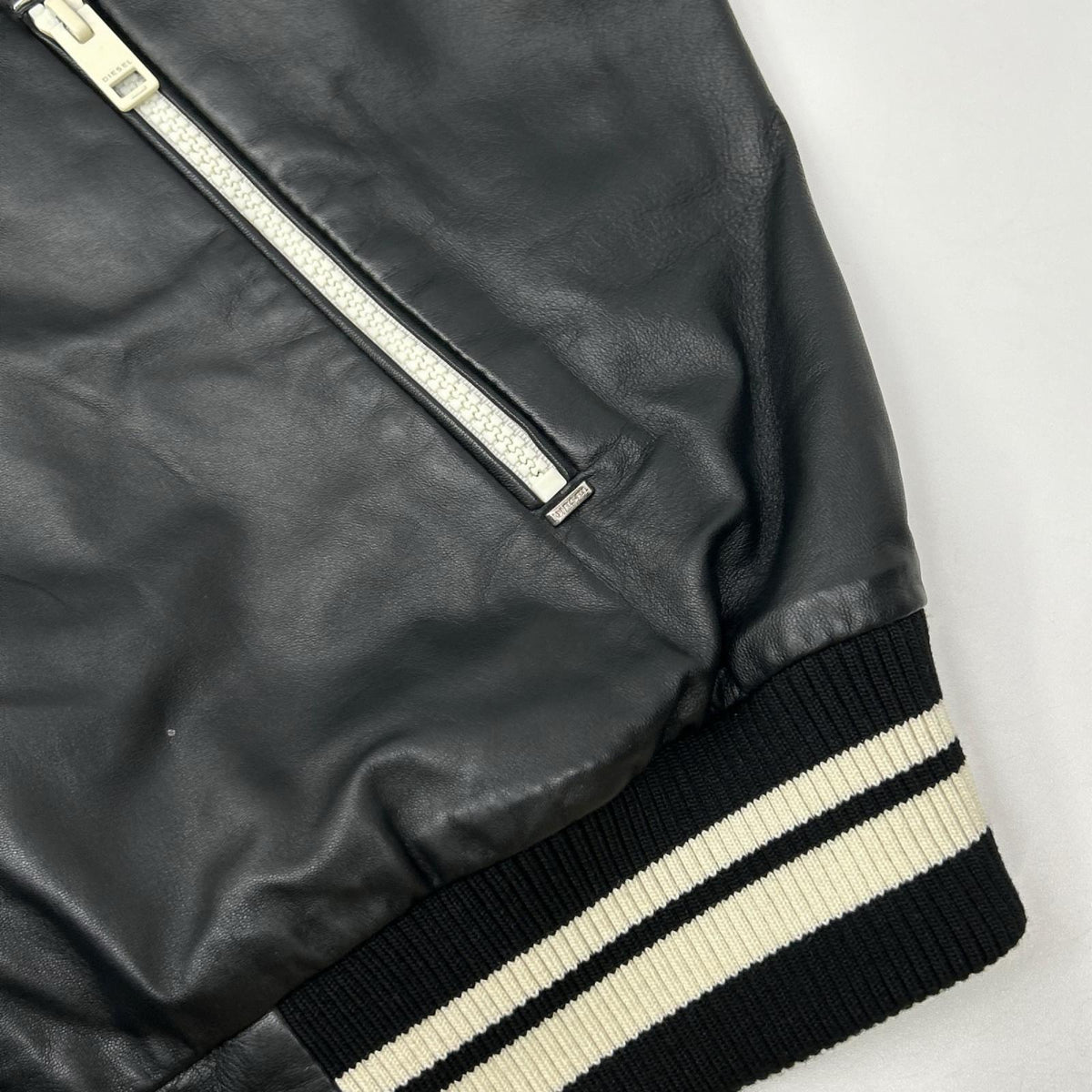 DIESEL ディーゼル ブラック 切替シングルライダースジャケット ジャケット