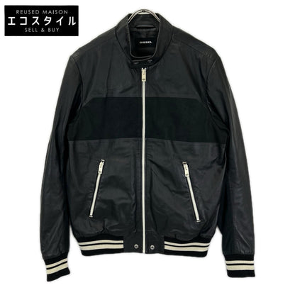 DIESEL ディーゼル ブラック 切替シングルライダースジャケット ジャケット