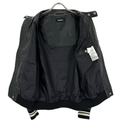 DIESEL ディーゼル ブラック 切替シングルライダースジャケット ジャケット