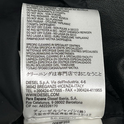 DIESEL ディーゼル ブラック 切替シングルライダースジャケット ジャケット