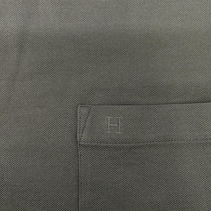 HERMES エルメス H667830HA トゥルブ/カーキ コットン ラウンドネック H刺繍 サドルステッチ Tシャツ トップス