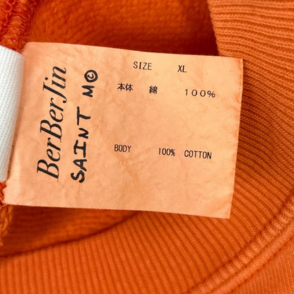 SAINT MICHAEL セントマイケル 【×ベルベルジン】23AW SM-A23-0000-C14 オレンジ CREW SWEAT_NOISE ラグランスリーブスウェット トップス
