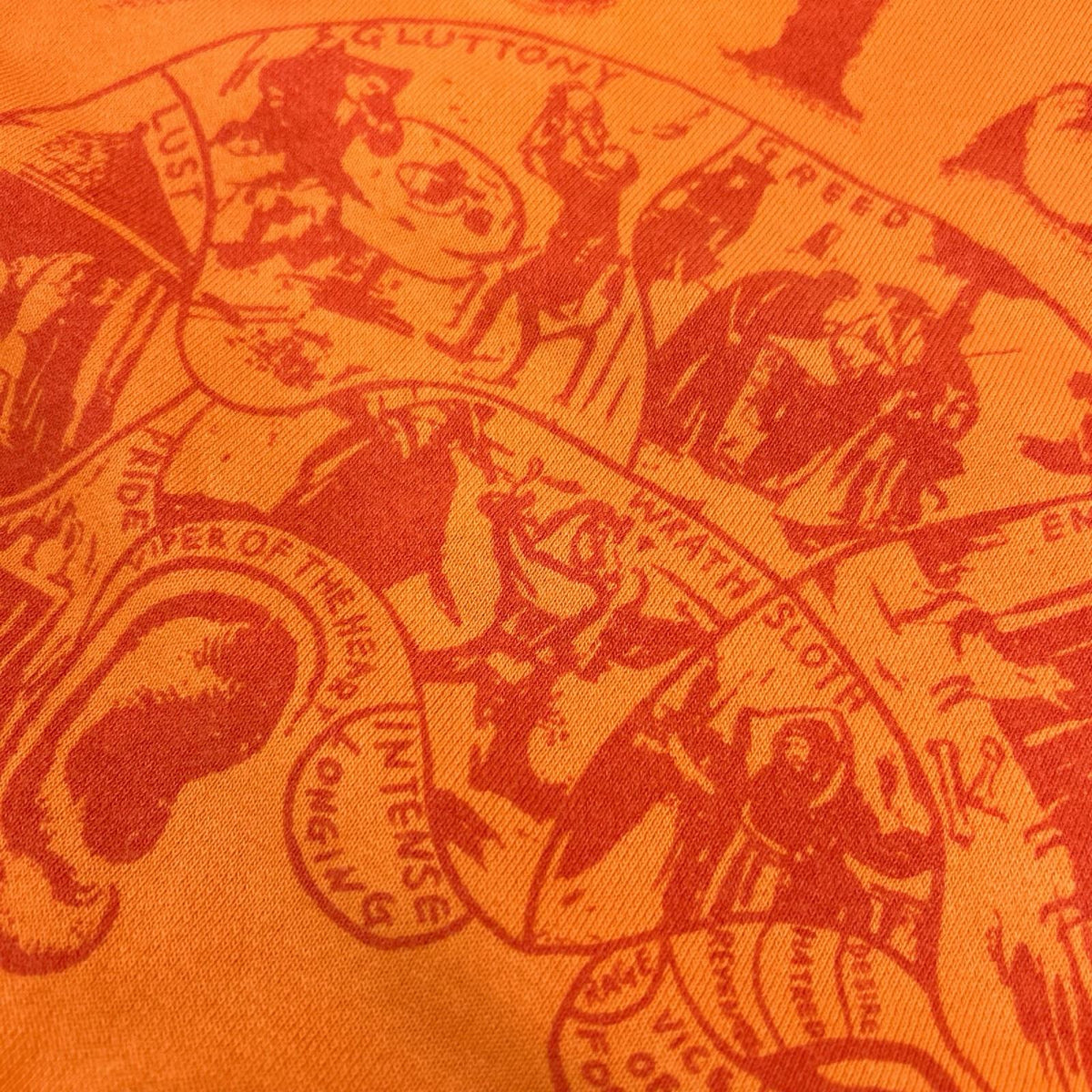 SAINT MICHAEL セントマイケル 【×ベルベルジン】23AW SM-A23-0000-C14 オレンジ CREW SWEAT_NOISE ラグランスリーブスウェット トップス