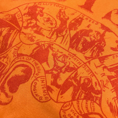 SAINT MICHAEL セントマイケル 【×ベルベルジン】23AW SM-A23-0000-C14 オレンジ CREW SWEAT_NOISE ラグランスリーブスウェット トップス