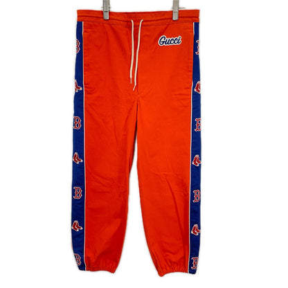 GUCCI グッチ 【×MLB】オレンジ ボストン・レッドソックス パッチ付き ナイロンジョガーパンツ ボトムス