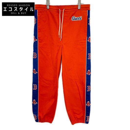 GUCCI グッチ 【×MLB】オレンジ ボストン・レッドソックス パッチ付き ナイロンジョガーパンツ ボトムス