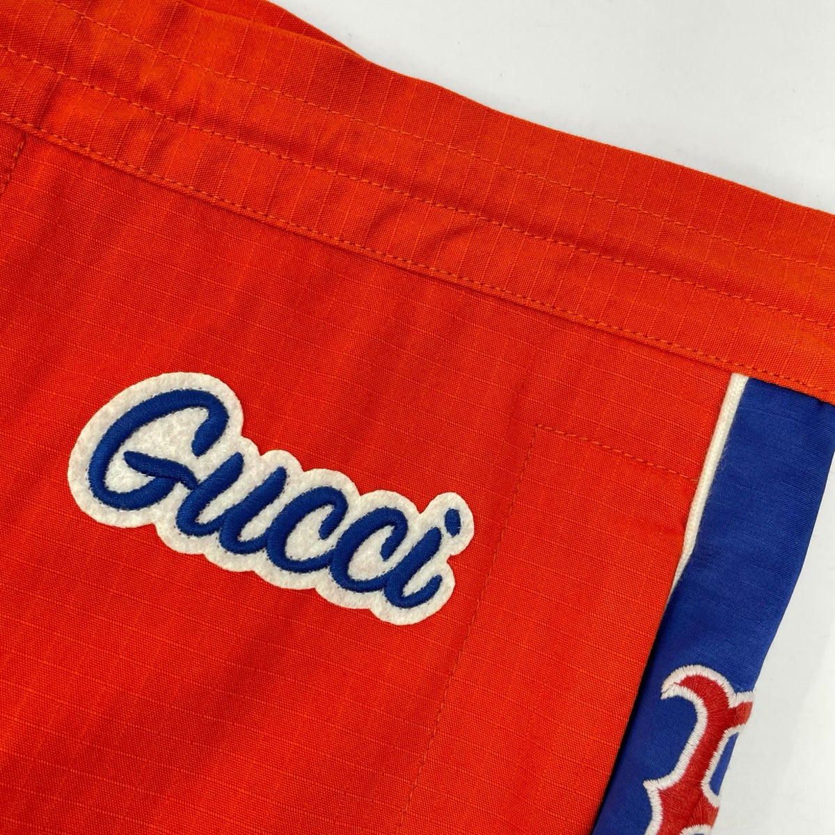 GUCCI グッチ 【×MLB】オレンジ ボストン・レッドソックス パッチ付き ナイロンジョガーパンツ ボトムス