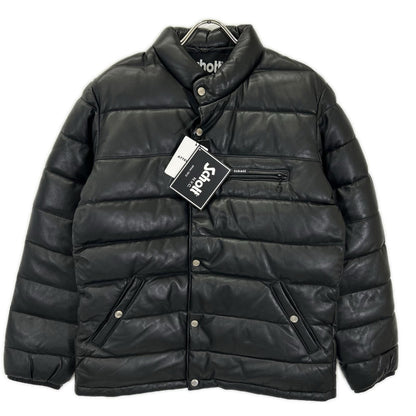 schott ショット 3171058 ブラック シープスキン レザーダウンジャケット ジャケット