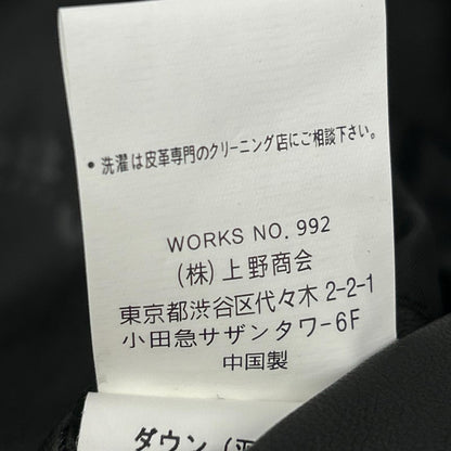 schott ショット 3171058 ブラック シープスキン レザーダウンジャケット ジャケット