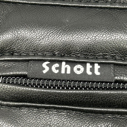 schott ショット 3171058 ブラック シープスキン レザーダウンジャケット ジャケット