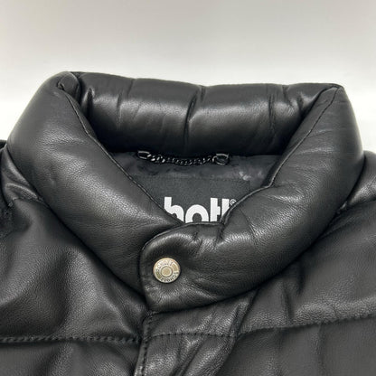 schott ショット 3171058 ブラック シープスキン レザーダウンジャケット ジャケット