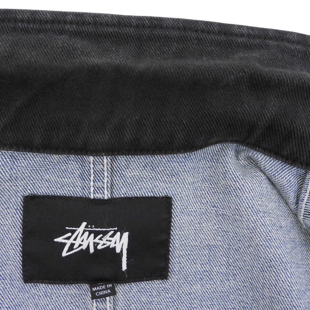 stussy ステューシー Denim Chore Coat 刺繍ロゴ デニムジャケット メンズ ブルー ブラック M ジャケット
