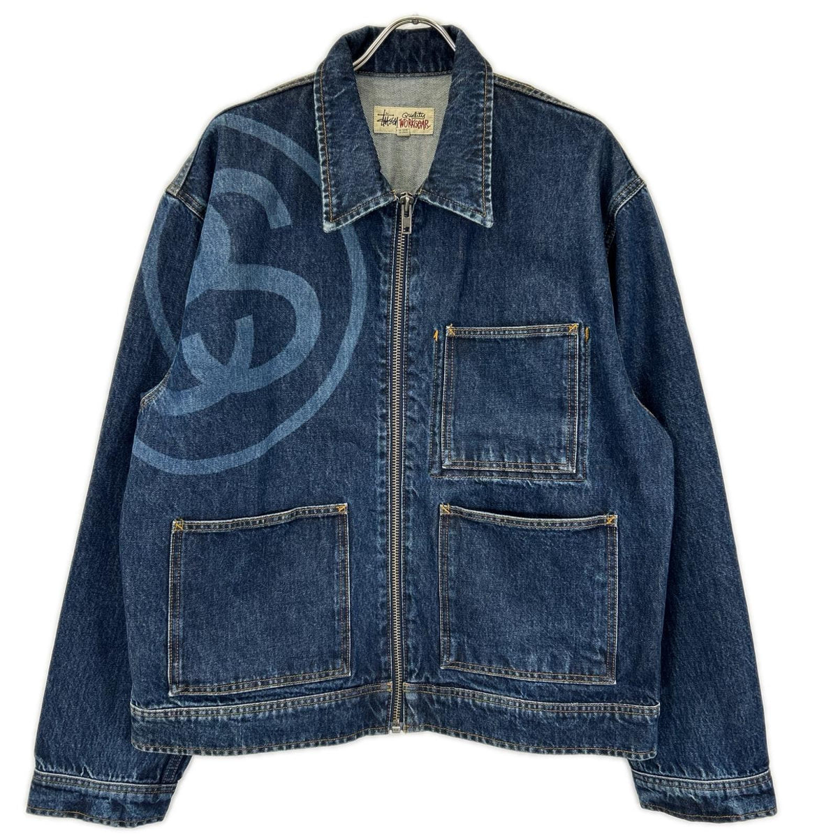 stussy ステューシー インディゴ SS-LINK ZIP WORK JACKET/SSリンク ジップワークデニムジャケット ジャケット
