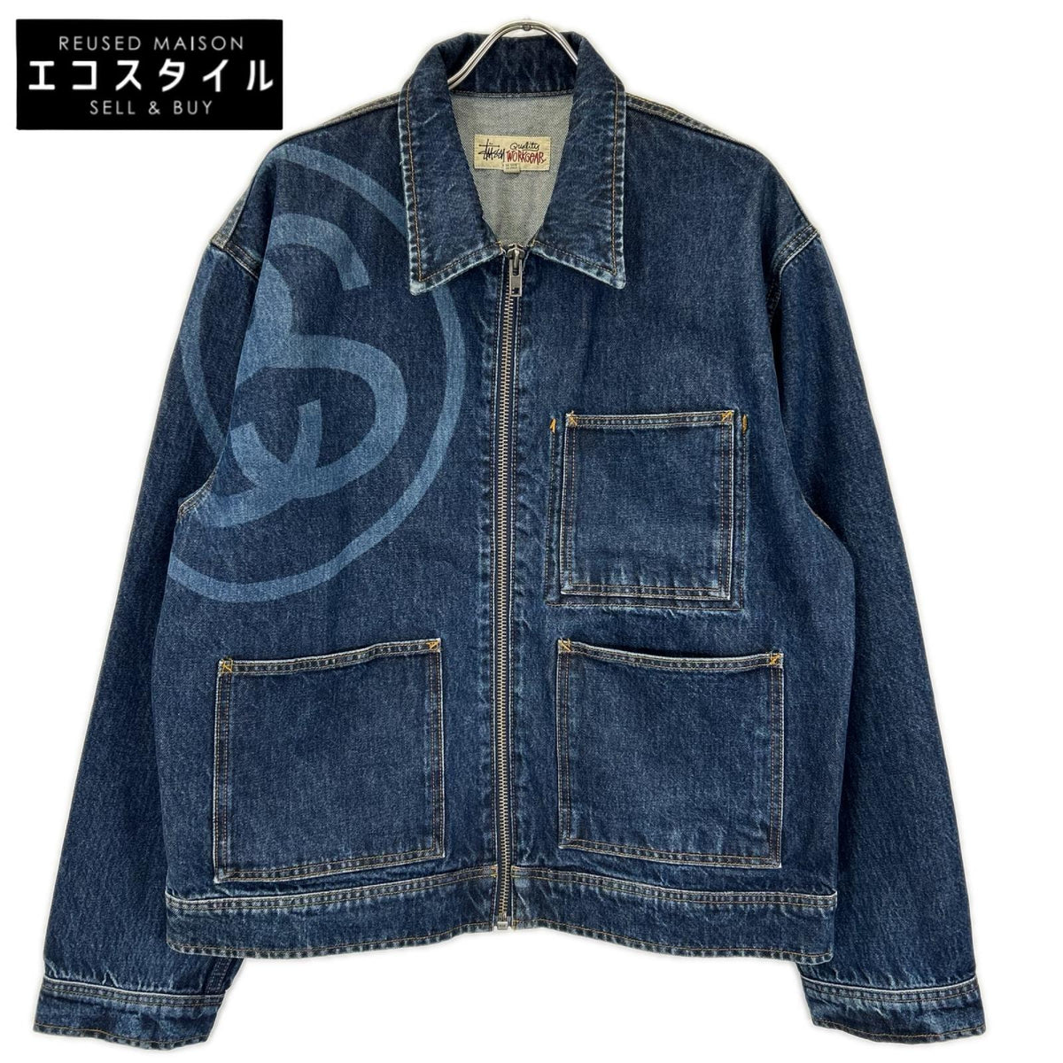 stussy ステューシー インディゴ SS-LINK ZIP WORK JACKET/SSリンク ジップワークデニムジャケット ジャケット