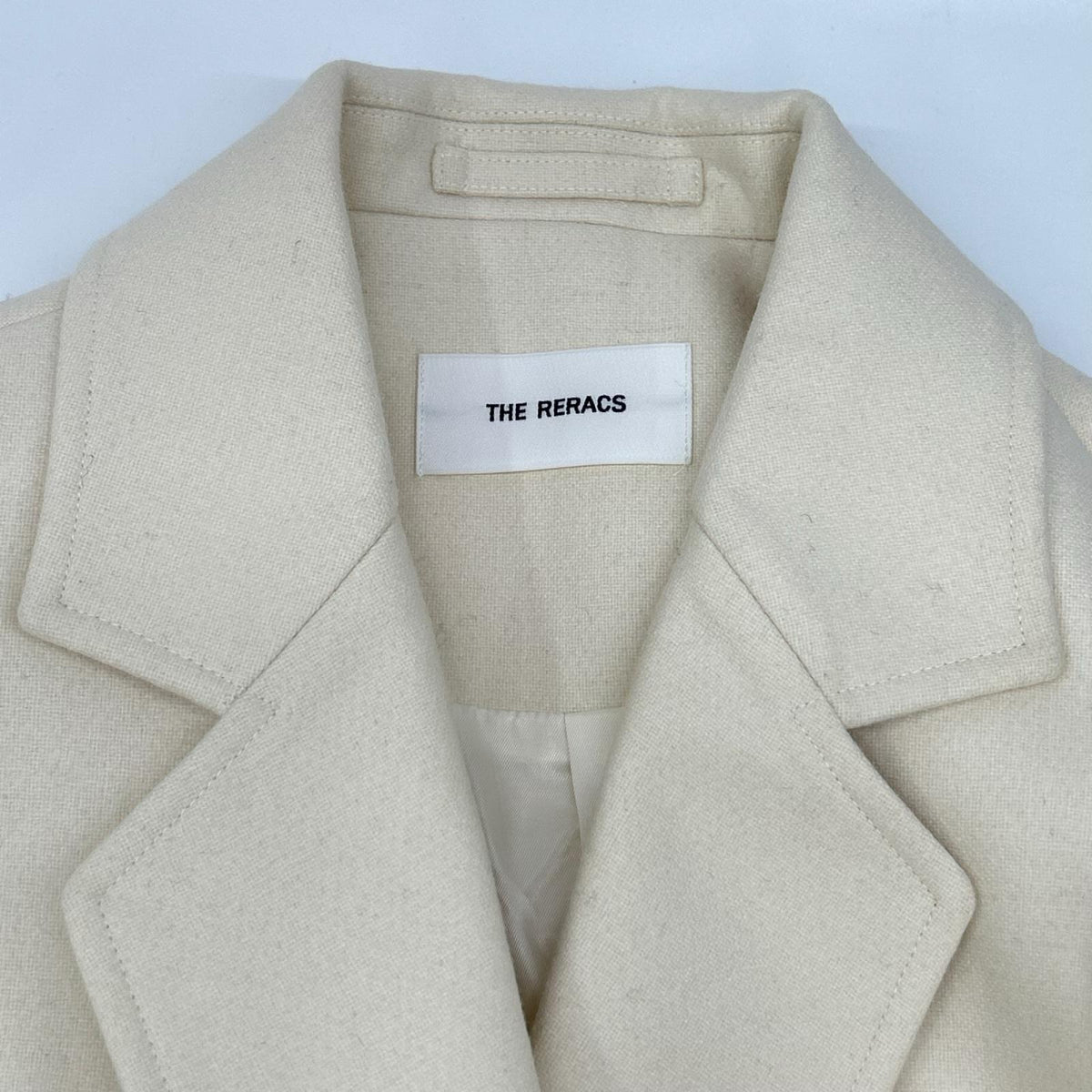 THE RERACS ザ・リラクス 23AW 23FWーRECTー377LーJ アイボリー ルーズチェスターコート コート