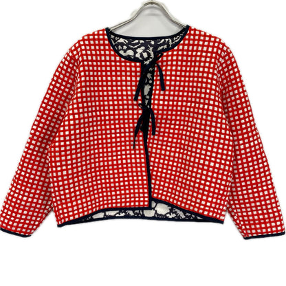 SZ Blockprints エスゼット ブロックプリント ネイビー×レッド NILA&GINGHAM リバーシブルキルティングジャケット ジャケット