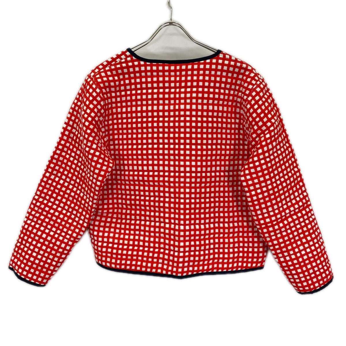 SZ Blockprints エスゼット ブロックプリント ネイビー×レッド NILA&GINGHAM リバーシブルキルティングジャケット ジャケット