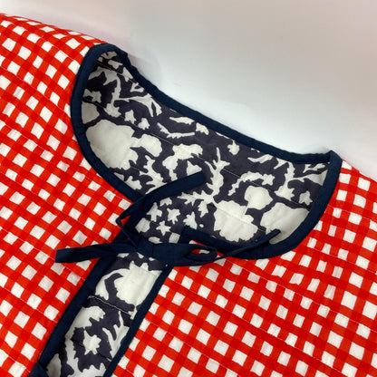 SZ Blockprints エスゼット ブロックプリント ネイビー×レッド NILA&GINGHAM リバーシブルキルティングジャケット ジャケット