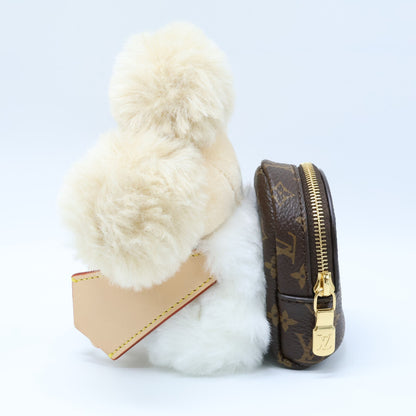 LOUIS VUITTON ルイヴィトン 新品同様 26年製 M03468 ヴィヴィエンヌ ハグ フェイクファー x レザー モノグラム バックパック バッグチャーム チャーム