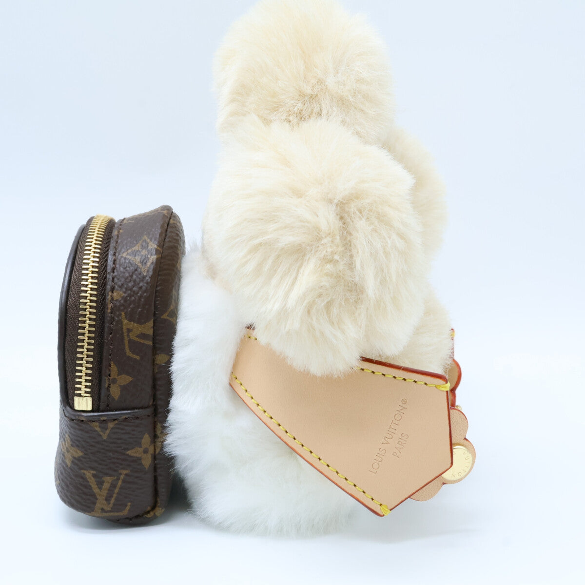 LOUIS VUITTON ルイヴィトン 新品同様 26年製 M03468 ヴィヴィエンヌ ハグ フェイクファー x レザー モノグラム バックパック バッグチャーム チャーム