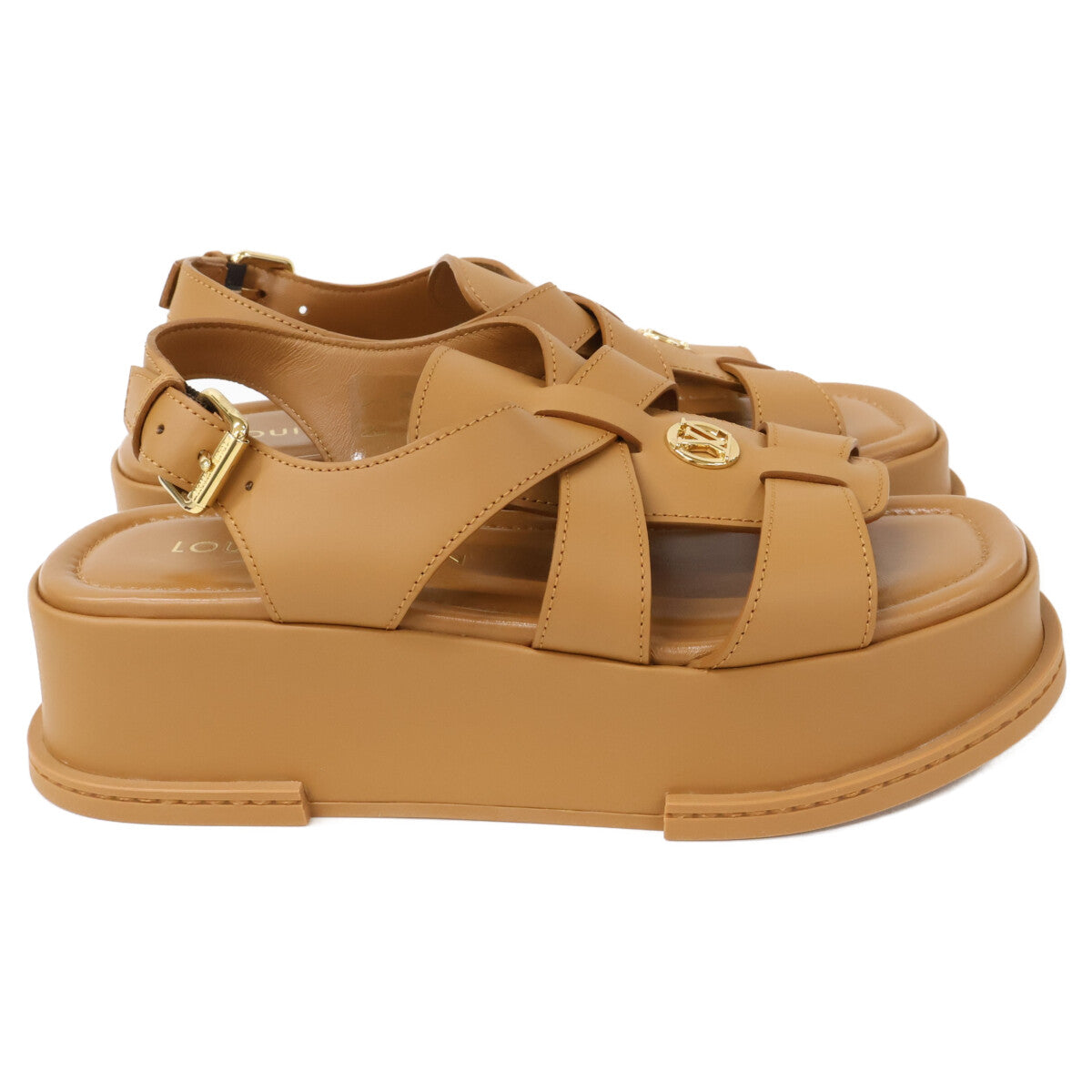 LOUIS VUITTON ルイヴィトン 【新品同様】1ACYKM マヤ・ライン LVサークル プラットフォーム サンダル シューズ