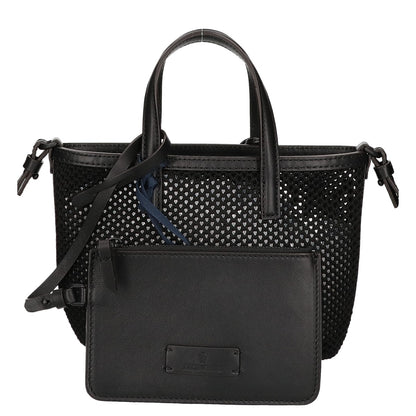 MONCLER モンクレール 新品同様 26SS VERY TOTE MICRO メッシュ x カーフレザー ロゴパッチ 2WAYショルダーバッグ トートバッグ