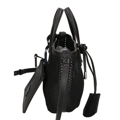 MONCLER モンクレール 新品同様 26SS VERY TOTE MICRO メッシュ x カーフレザー ロゴパッチ 2WAYショルダーバッグ トートバッグ