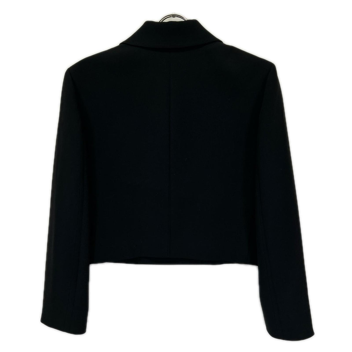 Theory セオリー 01-3304102 Admiral Crepe ブラック ダブルブレスト クロップドジャケット ジャケット