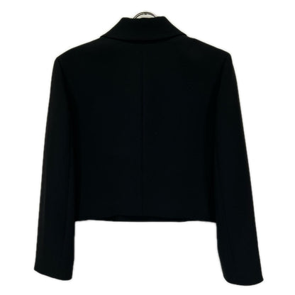Theory セオリー 01-3304102 Admiral Crepe ブラック ダブルブレスト クロップドジャケット ジャケット