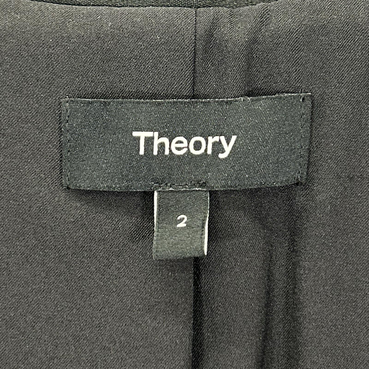 Theory セオリー 01-3304102 Admiral Crepe ブラック ダブルブレスト クロップドジャケット ジャケット