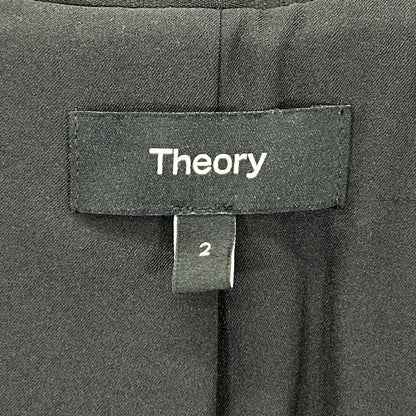 Theory セオリー 01-3304102 Admiral Crepe ブラック ダブルブレスト クロップドジャケット ジャケット