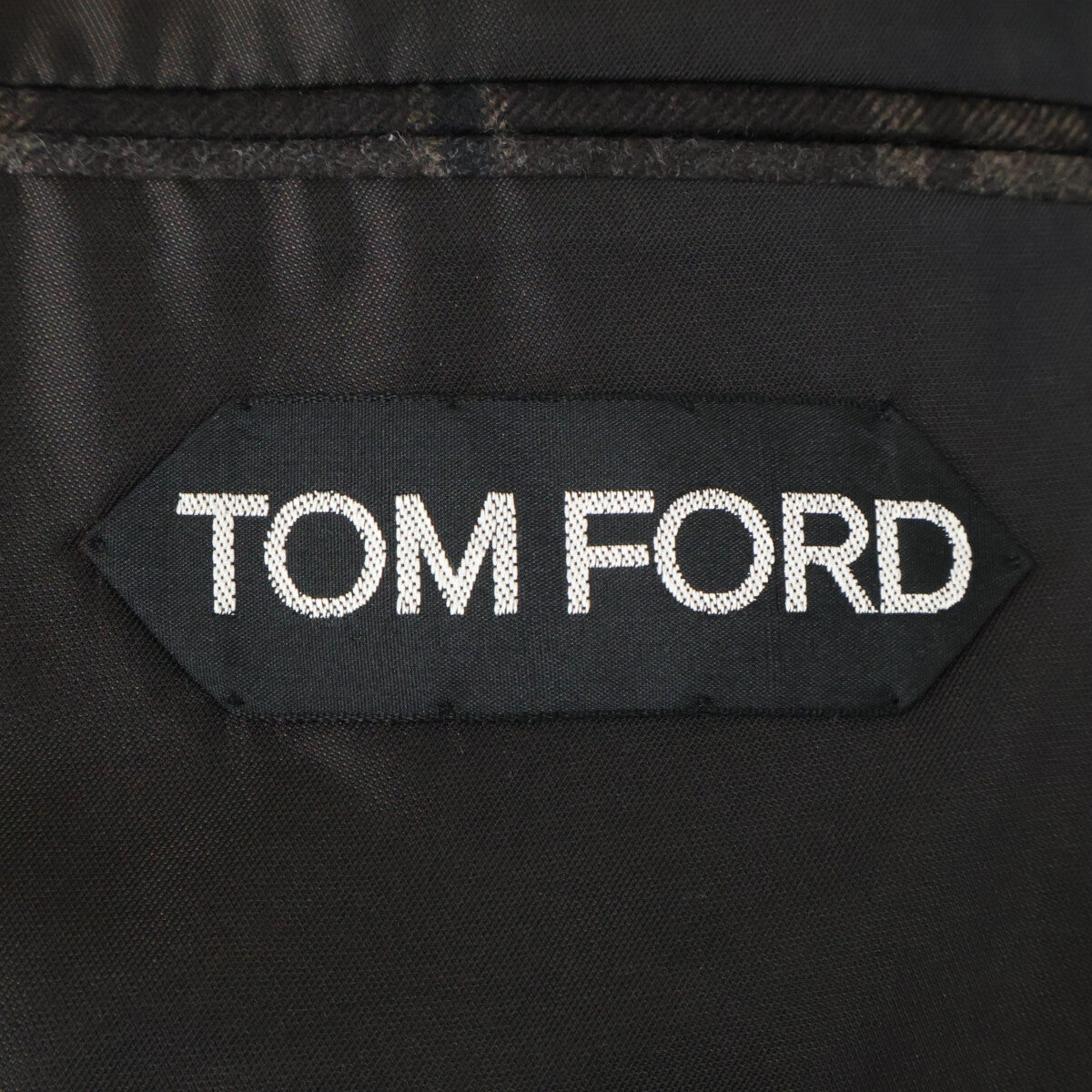 TOM FORD トムフォード チェック スエードエルボーパッチ レザークルミボタン テーラードジャケット ジャケット