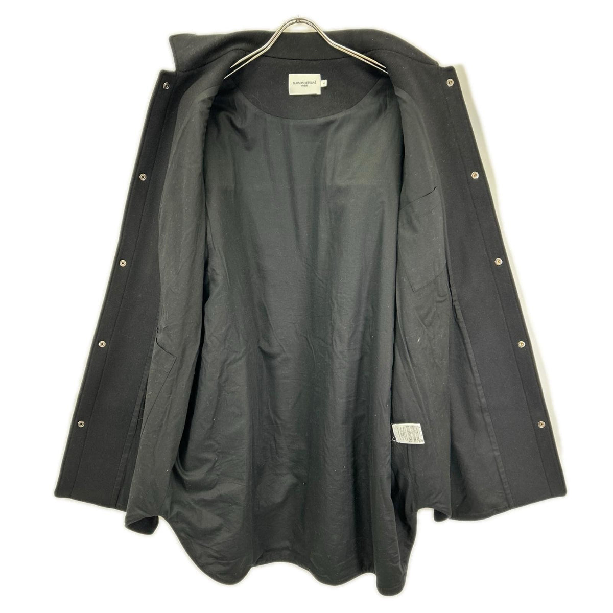 MAISON KITSUNE メゾンキツネ JM02158WM0020 ブラック ウールカシミヤ混 FULLY LINED TWO POCKET OVERSHIRT/シャツコート コート
