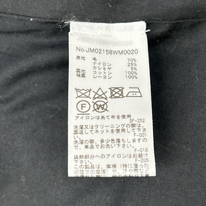 MAISON KITSUNE メゾンキツネ JM02158WM0020 ブラック ウールカシミヤ混 FULLY LINED TWO POCKET OVERSHIRT/シャツコート コート