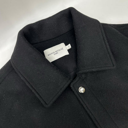 MAISON KITSUNE メゾンキツネ JM02158WM0020 ブラック ウールカシミヤ混 FULLY LINED TWO POCKET OVERSHIRT/シャツコート コート